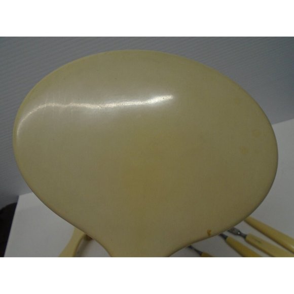 Vintage 10 Piece Vanity / Manicure Set French Ivory Celluloid Art Deco w/ Flaws - Picture 2 of 9